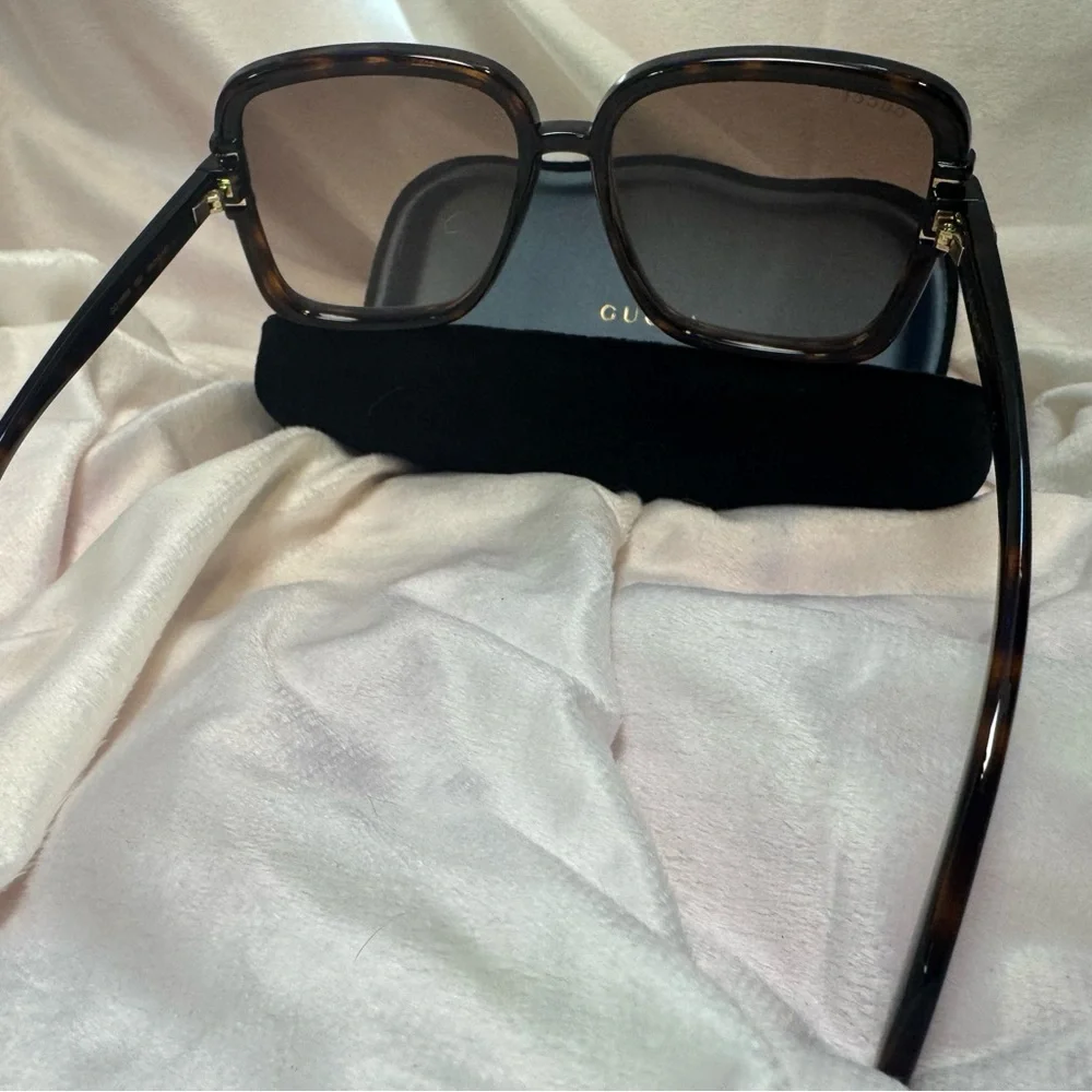 Gucci NWT Havana Brown Sunglasses FULL INCLUSION! - Picture 6 of 8